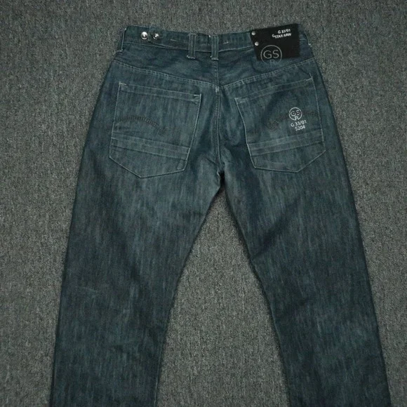 G Star Raw Jeans Mens 36x32 Blue 3301 Elwood 5 Pocket Denim